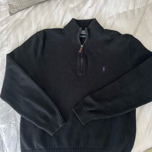 POLO RALPH LAUREN 1/4 ZIP NAVY SWEATER XL
